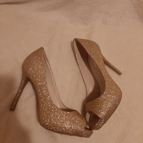 Le Château open toe glitter high heels - Picture 4 of 6